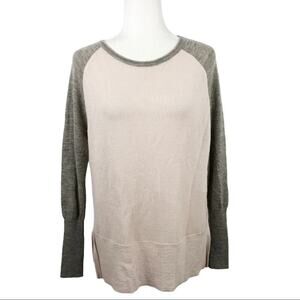 LOMA London 100% Cashmere Color Block Pullover Sweater XS
